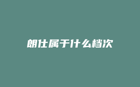 朗仕属于什么档次