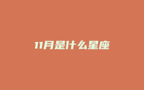 11月是什么星座