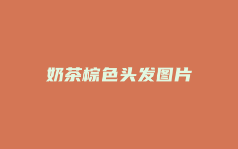 奶茶棕色头发图片