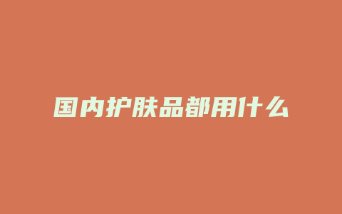 国内护肤品都用什么