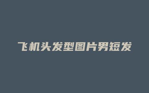 飞机头发型图片男短发