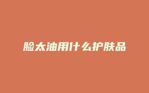 脸太油用什么护肤品