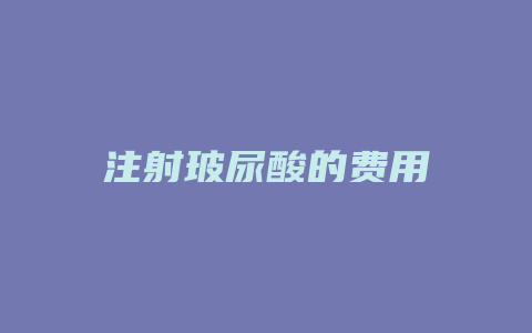 注射玻尿酸的费用